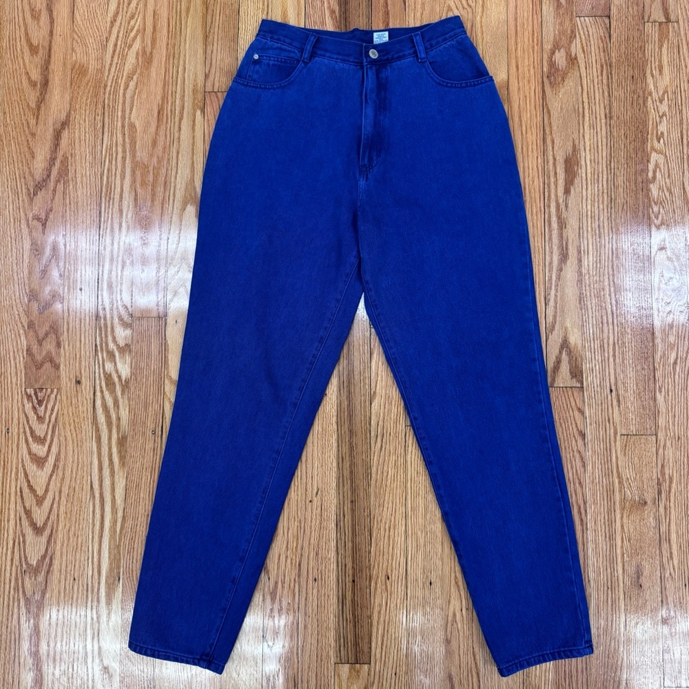 Vintage 90’s Gitano Blue Dyed Women's High Rise Tapered Leg Jeans Size 12